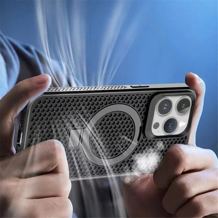 Phone Case for iPhone 14 Pro Compatible with MagSafe PC+TPU Kickstand Phone Cover - Black - 5