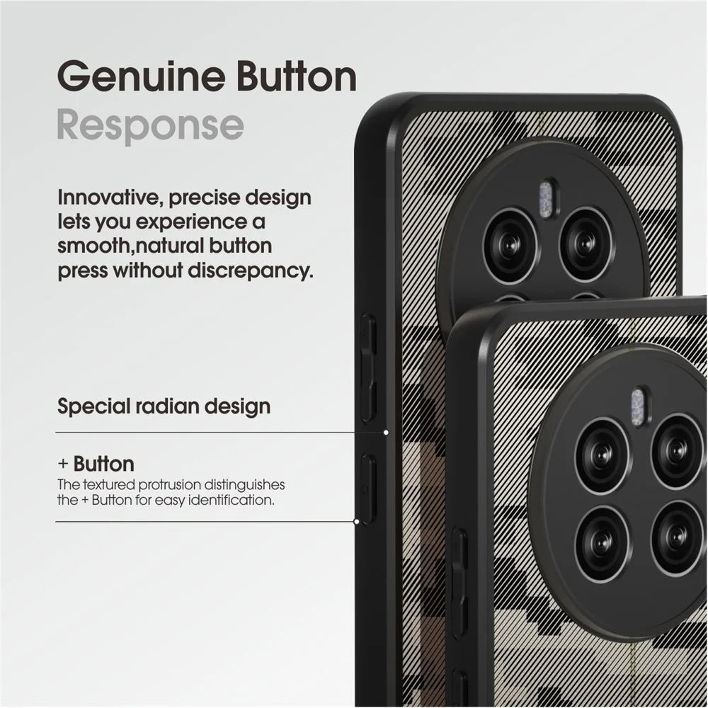 IBMRS For Realme 12 4G / 12+ 5G Case Drop-Resistant TPU+PC Cell Phone Shell - Grid Camouflage - 4