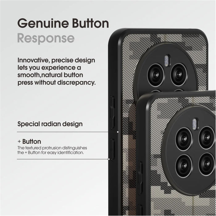 IBMRS For Realme 12 4G / 12+ 5G Case Drop-Resistant TPU+PC Cell Phone Shell - Grid Camouflage - 4