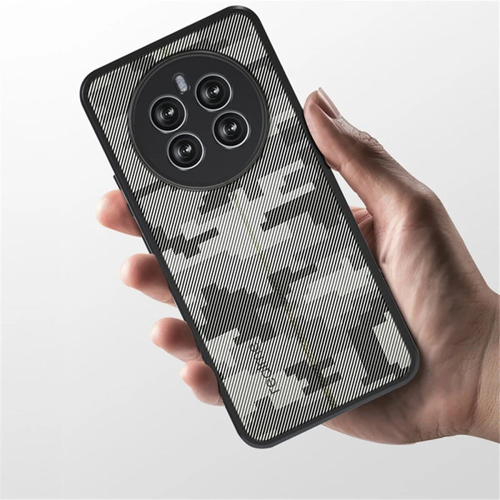 IBMRS For Realme 12 4G / 12+ 5G Case Drop-Resistant TPU+PC Cell Phone Shell - Grid Camouflage - 5