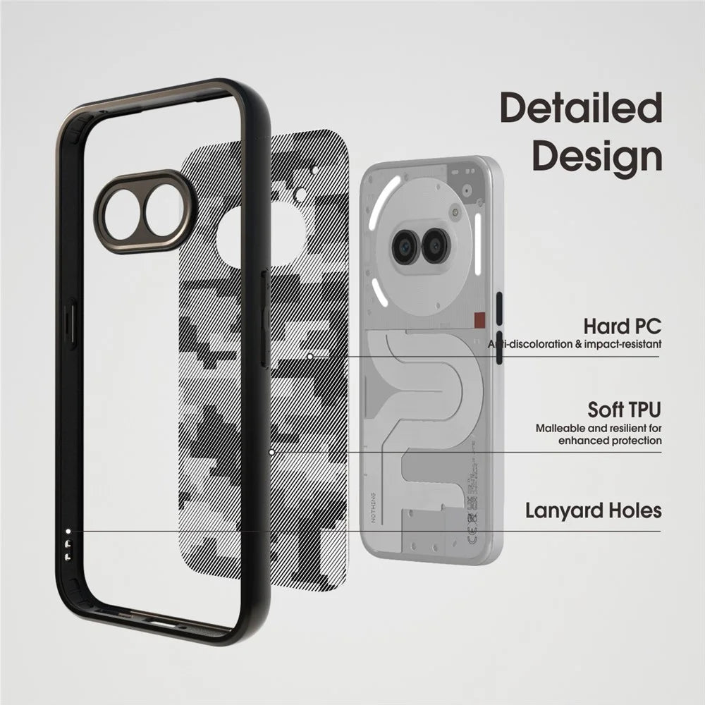 IBMRS For Nothing Phone (2a) Plus / Phone (2a) Shockproof Case TPU+PC Phone Cover with Precise Lens Cutout - Grid Camouflage - 2