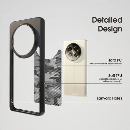 IBMRS For Realme 12 Pro 5G / 12 Pro+ 5G Case TPU+PC Cover Phone Accessories Distributors - Grid Camouflage - 2