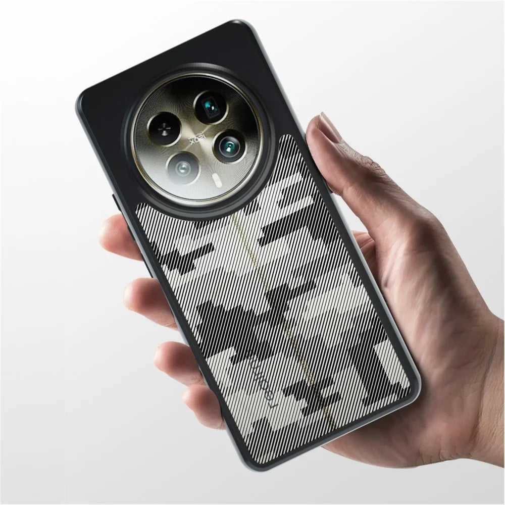 IBMRS For Realme 12 Pro 5G / 12 Pro+ 5G Case TPU+PC Cover Phone Accessories Distributors - Grid Camouflage - 5