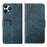 IDEWEI For Realme Note 50 4G Case Scratch-resistant Wallet Calf Texture Phone Cover - Blue - 1