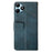 IDEWEI For Realme Note 50 4G Case Scratch-resistant Wallet Calf Texture Phone Cover - Blue - 5