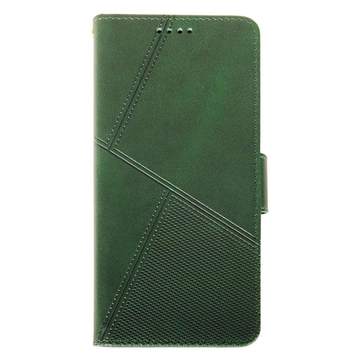 IDEWEI For Realme C65 4G Case Scratch-resistant Wallet Calf Texture Leather Phone Cover - Green - 4