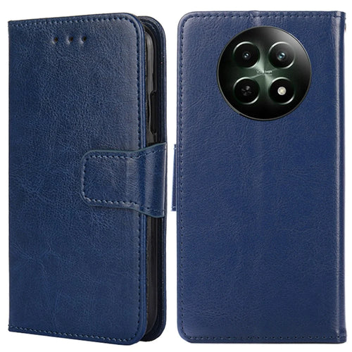 For Realme 12 5G Leather Wallet Case Phone Cover Phone Accessories Distributors - Sapphire - 1