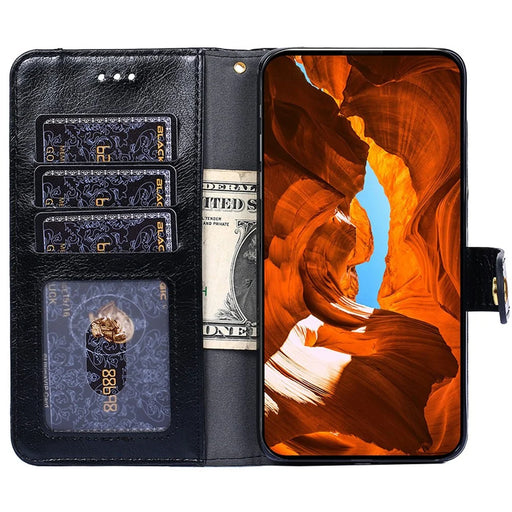 For Infinix Note 40 Pro 5G Case PU Leather Phone Zipper Purse Cover with Wrist Straps - Black - 2