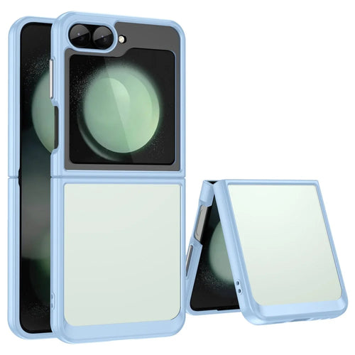 For Samsung Galaxy Z Flip7 FE 5G / Z Flip6 5G Case TPU+Acrylic Shockproof Phone Cover - Blue - 1