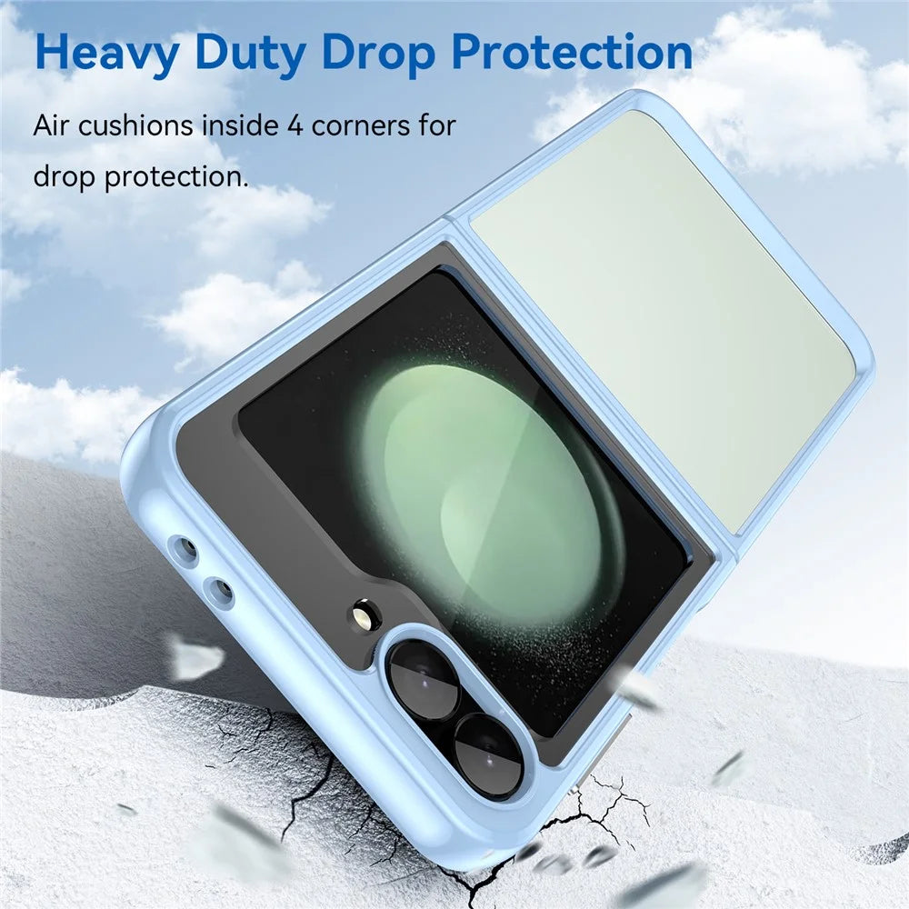 For Samsung Galaxy Z Flip7 FE 5G / Z Flip6 5G Case TPU+Acrylic Shockproof Phone Cover - Blue - 3