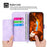 For OnePlus Nord CE4 5G Leather Case Wallet Phone Cover with Hand Strap and Shoulder Strap - Light Purple - 4