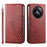 For Realme 12 5G / 12x 5G Case Rhombus Imprinted Leather Cell Phone Cases   - Red - 1
