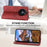 For Realme 12 5G / 12x 5G Case Rhombus Imprinted Leather Cell Phone Cases   - Red - 4