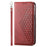 For Realme 12 5G / 12x 5G Case Rhombus Imprinted Leather Cell Phone Cases   - Red - 5