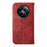 For Realme 12 5G / 12x 5G Case Rhombus Imprinted Leather Cell Phone Cases   - Red - 6