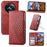 For Realme 12 5G / 12x 5G Case Rhombus Imprinted Leather Cell Phone Cases   - Red - 7