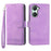 DIERFENG DF-03 Flip Cover for vivo Y03 Shell Lines Imprinted Wallet Stand Mobile Phone Case - Purple - 1