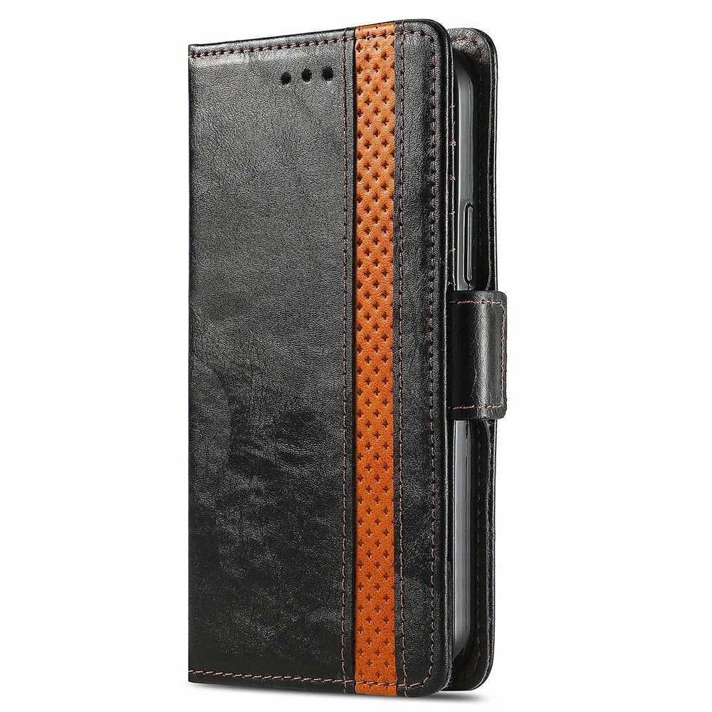 For Google Pixel 10 Pro XL / 9 Pro XL Phone Cases CASENEO PU Leather Cover Stand with RFID Blocking Wallet - Black - 6
