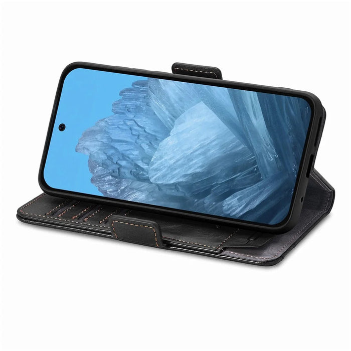 For Google Pixel 10 Pro / Pixel 10 / Pixel 9 Pro / Pixel 9 Phone Cases CASENEO PU Leather Cover Stand with RFID Blocking Wallet - Black - 3