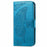 For Samsung Galaxy M15 5G Case Butterfly Pattern PU Leather Hand Strap Wallet Purse Phone Cover - Blue - 7