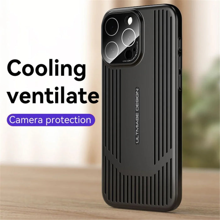 For iPhone 14 Pro Max Electroplating Case Hard PC All Protective Phone Cover with Lens Film - Black - 2