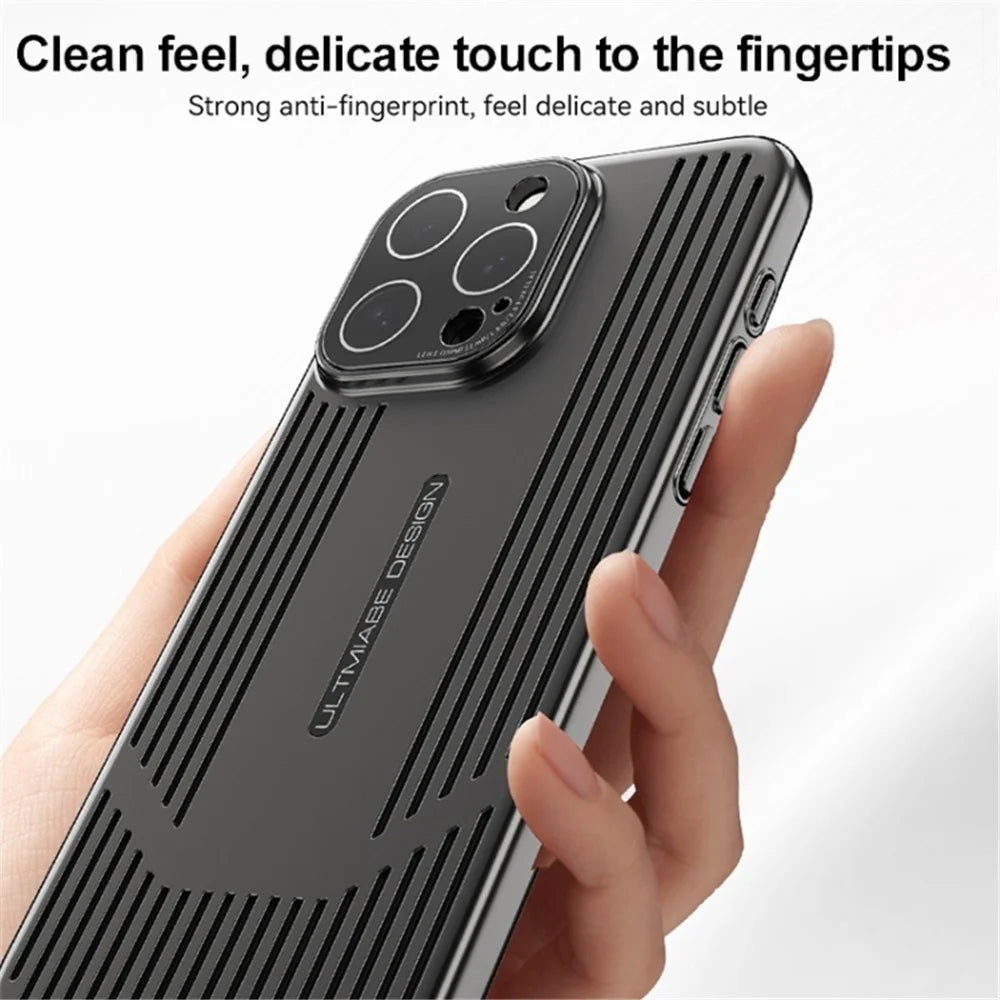 For iPhone 15 Pro Max Case Camera Lens Protection Hard PC Electroplating Phone Cover - Black - 4