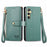 For Samsung Galaxy S24 Wallet Case RFID Blocking Leather Phone Cover - Green - 1