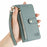 For Samsung Galaxy S24 Wallet Case RFID Blocking Leather Phone Cover - Green - 4
