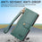 For Samsung Galaxy S24 Wallet Case RFID Blocking Leather Phone Cover - Green - 5