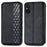 For Sony Xperia 5 V PU Leather Case Rhombus Imprint Wallet Stand Phone Cover - Black - 1