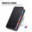For Google Pixel 10 Pro / Pixel 10 / Pixel 9 Pro / Pixel 9 PU Leather Case Rhombus Imprint Wallet Stand Phone Cover - Black - 4