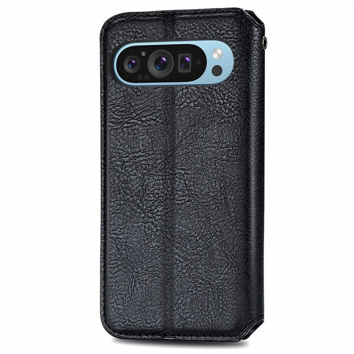 For Google Pixel 10 Pro / Pixel 10 / Pixel 9 Pro / Pixel 9 PU Leather Case Rhombus Imprint Wallet Stand Phone Cover - Black - 6