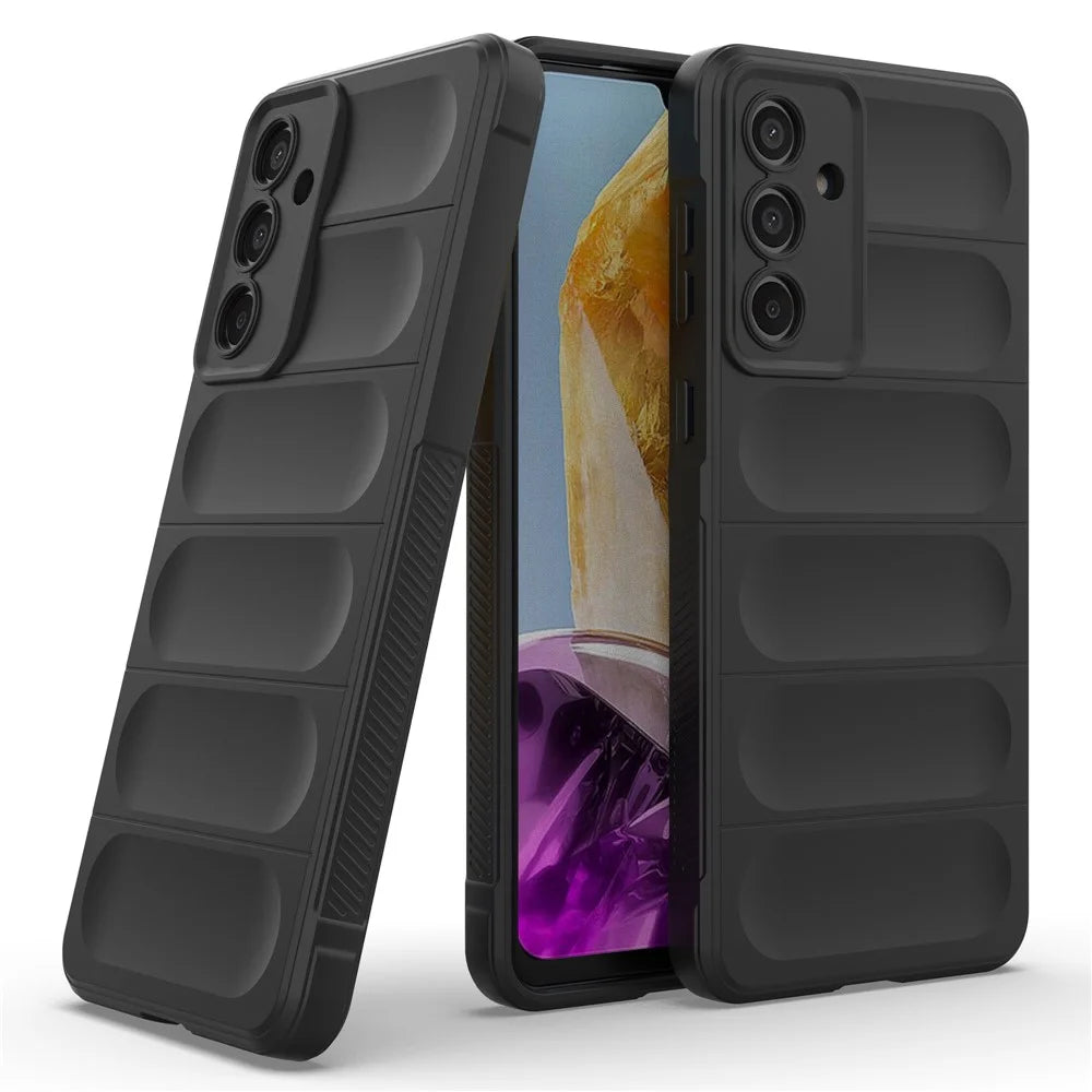 Mobile Phone Protector for Samsung Galaxy M55 5G / C55 5G / F55 5G , Bump Proof TPU Back Case - Black - 5