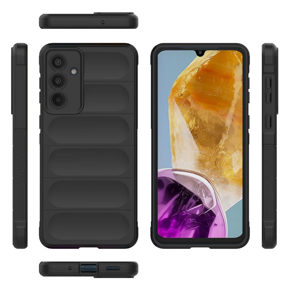 Mobile Phone Protector for Samsung Galaxy M55 5G / C55 5G / F55 5G , Bump Proof TPU Back Case - Black - 6