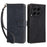 For TECNO Camon 30 5G CL7 Magnetic Case RFID Blocking Wallet Cover with Wrist Strap - Black - 1