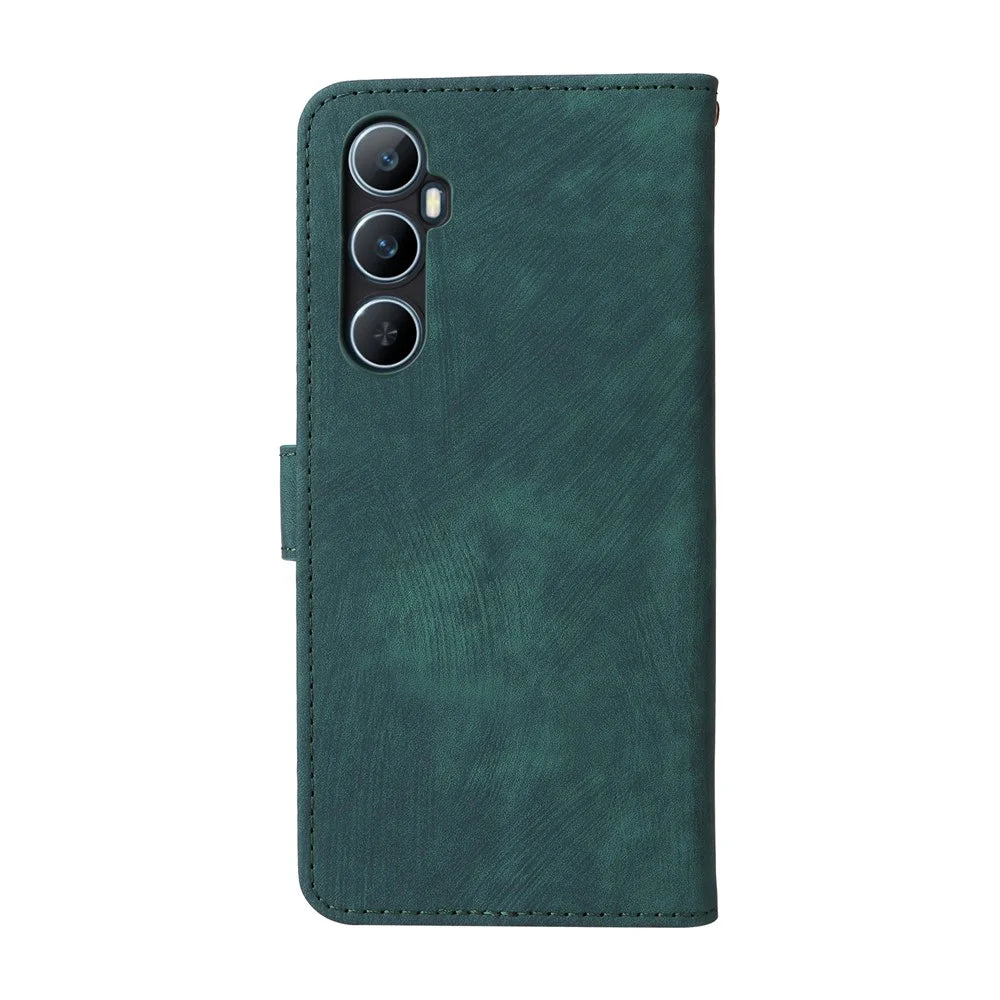 For Realme C65 4G Case RFID Blocking Phone Stand Cover with Magnetic Closure - Green - 7