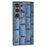 ABEEL For Samsung Galaxy S24 Ultra Case Mahjong Texture Genuine Cow Leather Shockproof Back Cover - Blue - 1