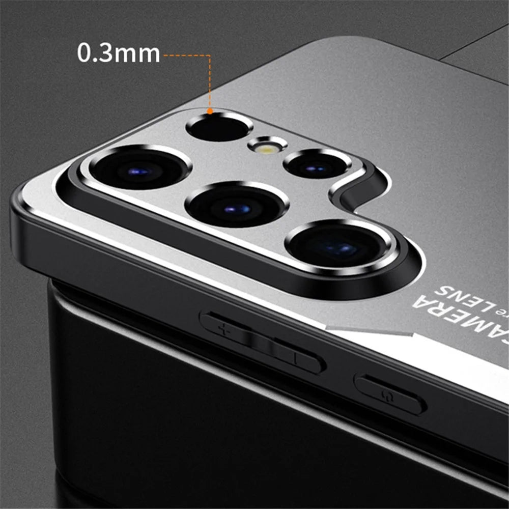 For Samsung Galaxy S23 Ultra Case Military Aluminum Alloy Cover   Cell Phone Accessories - Silver - 2