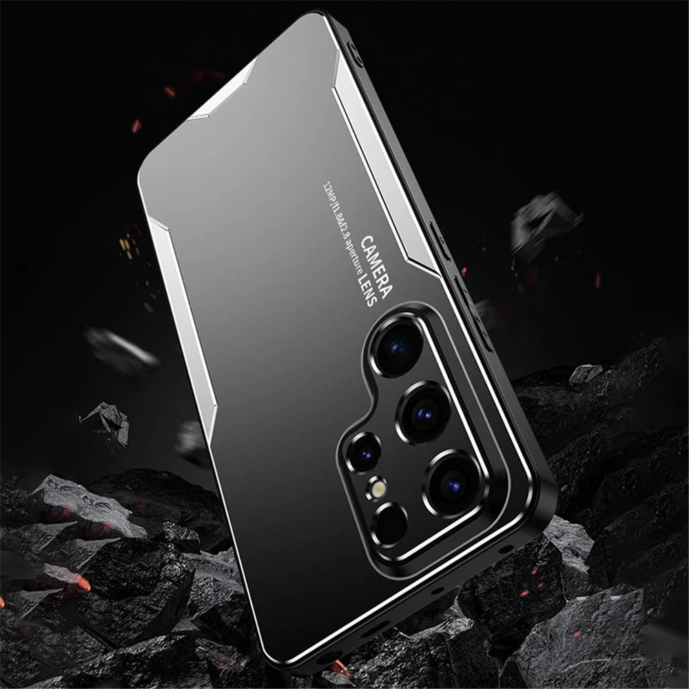 For Samsung Galaxy S23 Ultra Case Military Aluminum Alloy Cover   Cell Phone Accessories - Silver - 5