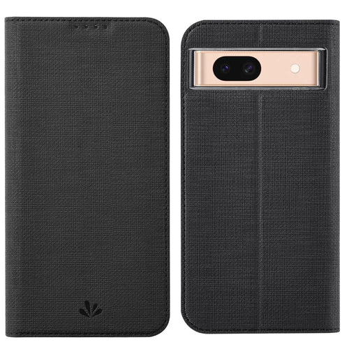 VILI DMX Series For Google Pixel 8a Phone Case Card Holder Leather Cover Mobile Accessories   - Black - 1