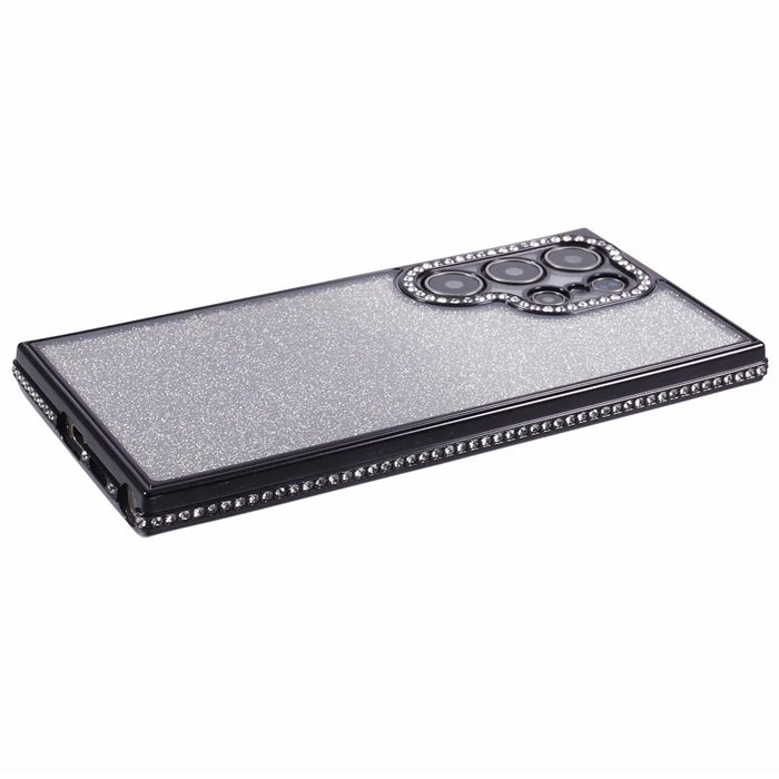 For Samsung Galaxy S23 Ultra Case Gradient Glitter Bling Anti-Scratch TPU Phone Cover - Black - 5