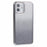 For iPhone 12 Case Scratch-Proof TPU Rhinestone Decor Gradient Phone Shell - Silver - 3
