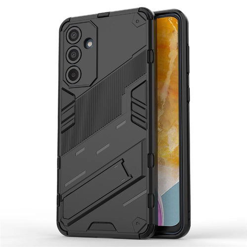 For Samsung Galaxy M55 5G / C55 5G / F55 5G Case Kickstand Protective PC+TPU Phone Cover - Black - 1