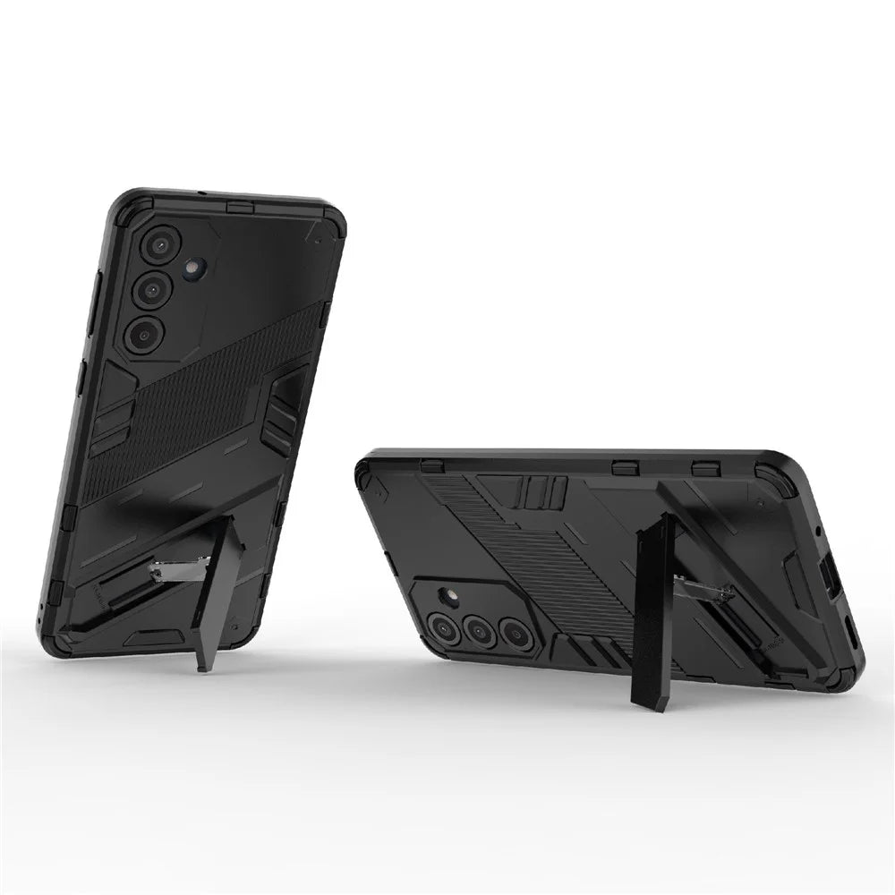 For Samsung Galaxy M55 5G / C55 5G / F55 5G Case Kickstand Protective PC+TPU Phone Cover - Black - 3