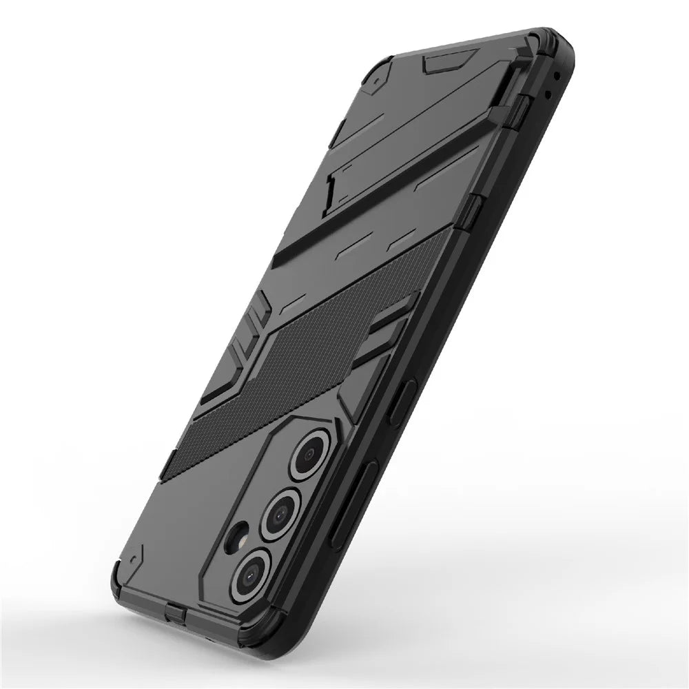 For Samsung Galaxy M55 5G / C55 5G / F55 5G Case Kickstand Protective PC+TPU Phone Cover - Black - 4