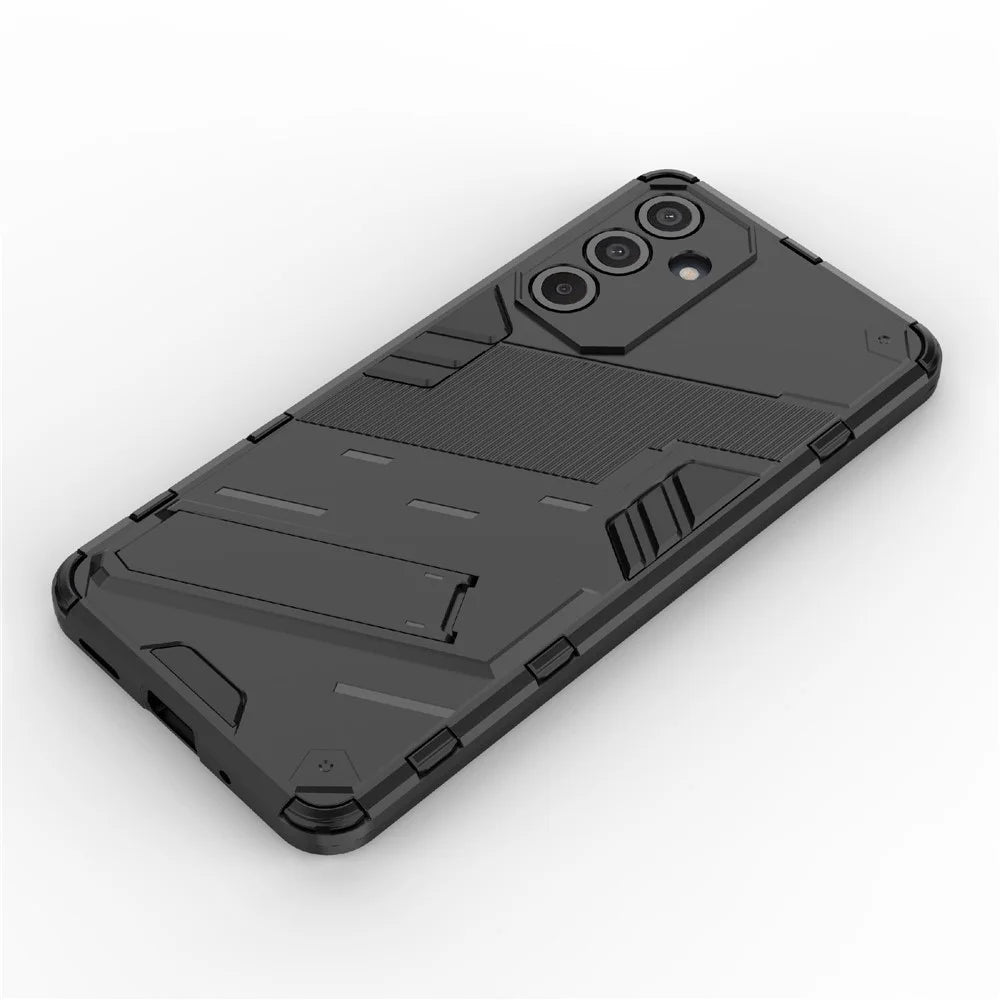 For Samsung Galaxy M55 5G / C55 5G / F55 5G Case Kickstand Protective PC+TPU Phone Cover - Black - 5