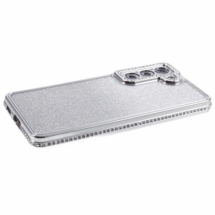 For Samsung Galaxy S22 5G Case TPU Bling Glitter Gradient Protective Phone Cover - Silver - 5