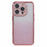 For iPhone 15 Pro Max Slim Case Rhinestones Decorated Gradient TPU Phone Cover - Rose Gold - 1
