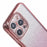 For iPhone 15 Pro Case Anti-Drop Gradient TPU Phone Case Rhinestones Decorated - Rose Gold - 6