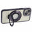 For iPhone 15 Case with Ring Kickstand TPU Anti-Dust Rhinestones Decor Protective Cover - Black - 4